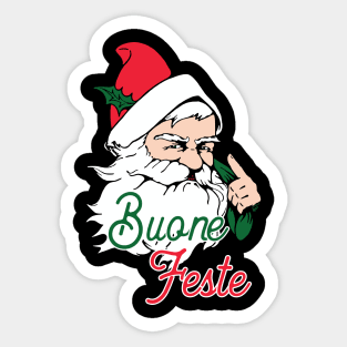 Babbo Natale: Buone Festa Italian Christmas design Sticker